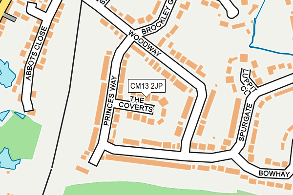 CM13 2JP map - OS OpenMap – Local (Ordnance Survey)