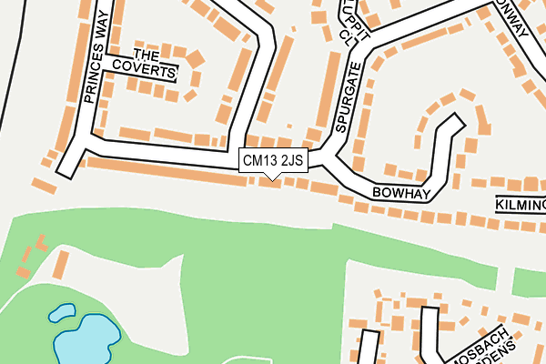 CM13 2JS map - OS OpenMap – Local (Ordnance Survey)