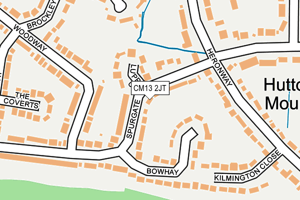 CM13 2JT map - OS OpenMap – Local (Ordnance Survey)