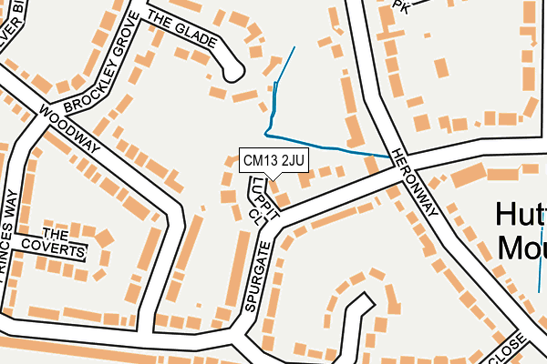 CM13 2JU map - OS OpenMap – Local (Ordnance Survey)