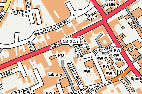 CM13 2JY map - OS OpenMap – Local (Ordnance Survey)