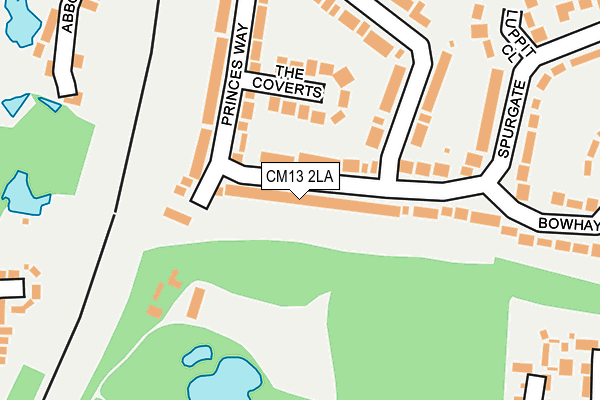 CM13 2LA map - OS OpenMap – Local (Ordnance Survey)
