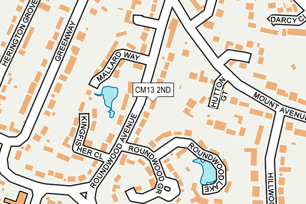 CM13 2ND map - OS OpenMap – Local (Ordnance Survey)