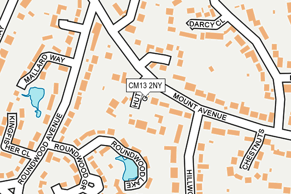 CM13 2NY map - OS OpenMap – Local (Ordnance Survey)
