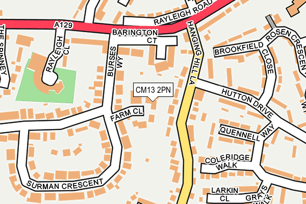 CM13 2PN map - OS OpenMap – Local (Ordnance Survey)