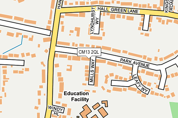 CM13 2QL map - OS OpenMap – Local (Ordnance Survey)