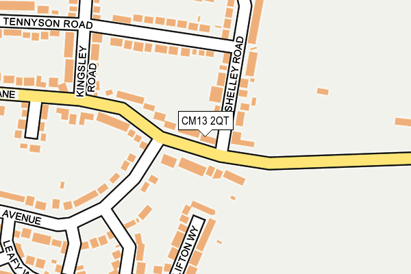 CM13 2QT map - OS OpenMap – Local (Ordnance Survey)