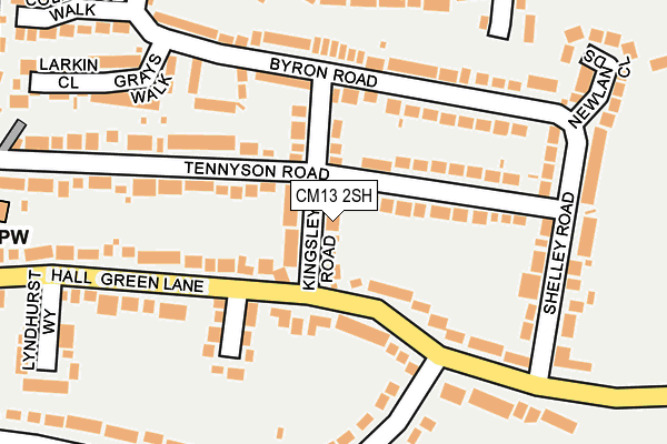 CM13 2SH map - OS OpenMap – Local (Ordnance Survey)