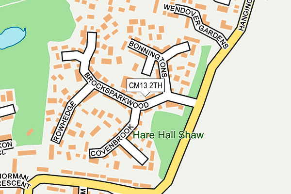 CM13 2TH map - OS OpenMap – Local (Ordnance Survey)
