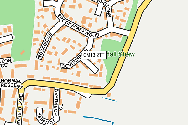 CM13 2TT map - OS OpenMap – Local (Ordnance Survey)