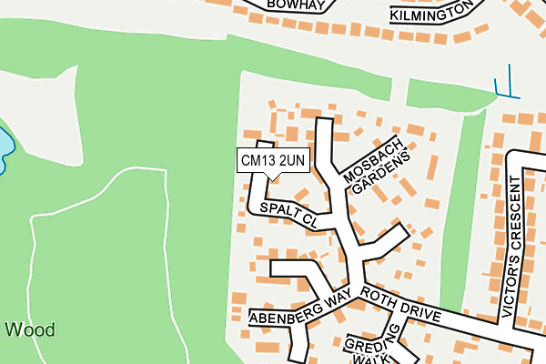 CM13 2UN map - OS OpenMap – Local (Ordnance Survey)
