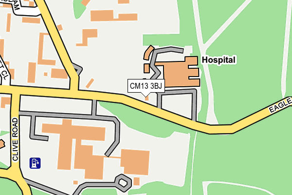 CM13 3BJ map - OS OpenMap – Local (Ordnance Survey)