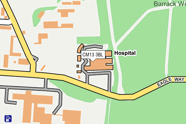 CM13 3BL map - OS OpenMap – Local (Ordnance Survey)