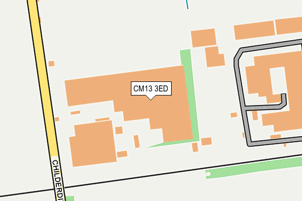 CM13 3ED map - OS OpenMap – Local (Ordnance Survey)