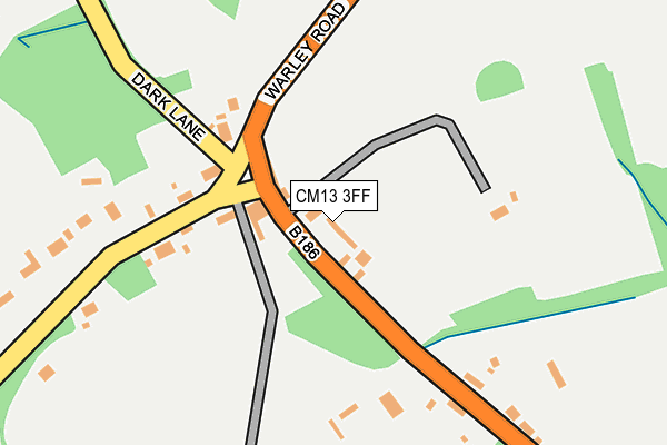 CM13 3FF map - OS OpenMap – Local (Ordnance Survey)