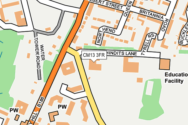CM13 3FR map - OS OpenMap – Local (Ordnance Survey)