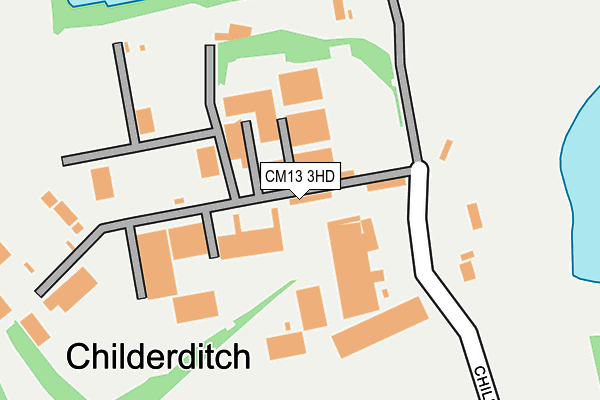 CM13 3HD map - OS OpenMap – Local (Ordnance Survey)