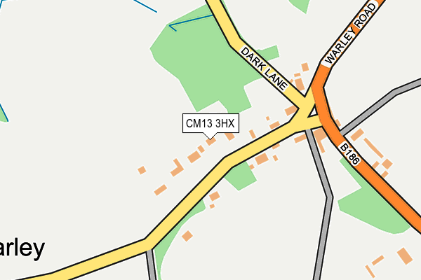 CM13 3HX map - OS OpenMap – Local (Ordnance Survey)
