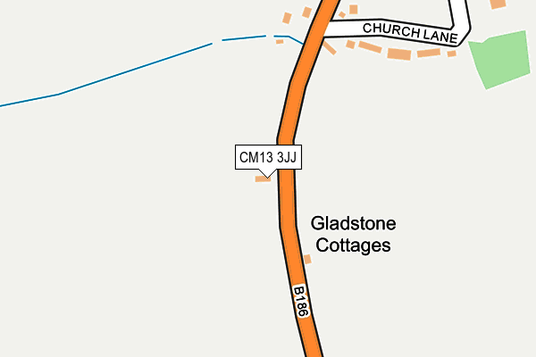 CM13 3JJ map - OS OpenMap – Local (Ordnance Survey)