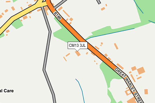 CM13 3JL map - OS OpenMap – Local (Ordnance Survey)