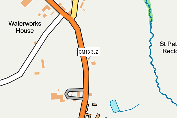 CM13 3JZ map - OS OpenMap – Local (Ordnance Survey)