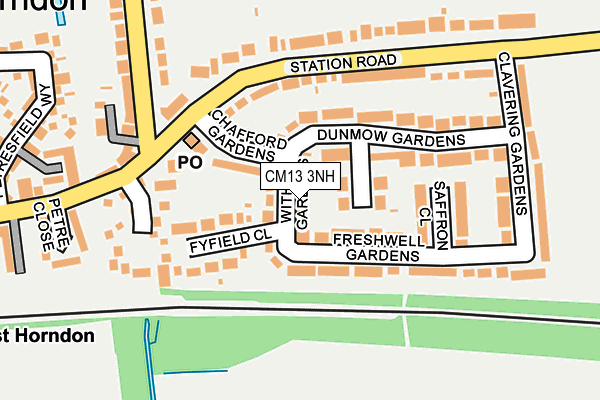 CM13 3NH map - OS OpenMap – Local (Ordnance Survey)