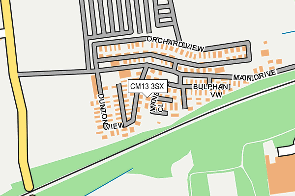 CM13 3SX map - OS OpenMap – Local (Ordnance Survey)