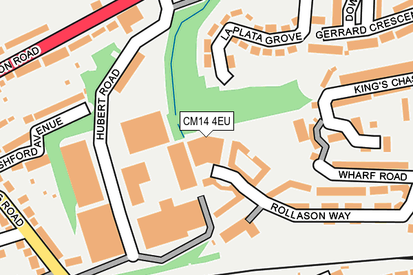CM14 4EU map - OS OpenMap – Local (Ordnance Survey)