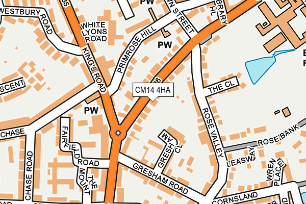 CM14 4HA map - OS OpenMap – Local (Ordnance Survey)