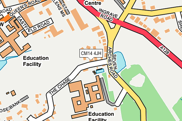 CM14 4JH map - OS OpenMap – Local (Ordnance Survey)