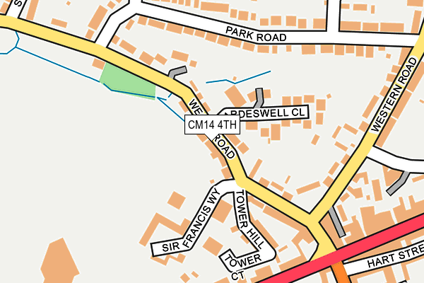 CM14 4TH map - OS OpenMap – Local (Ordnance Survey)