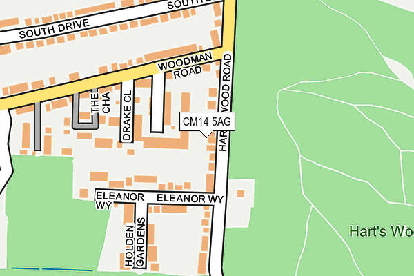Map of MAPLE HOUSE (SHENFIELD) RESIDENTS ASSOCIATION LIMITED at local scale