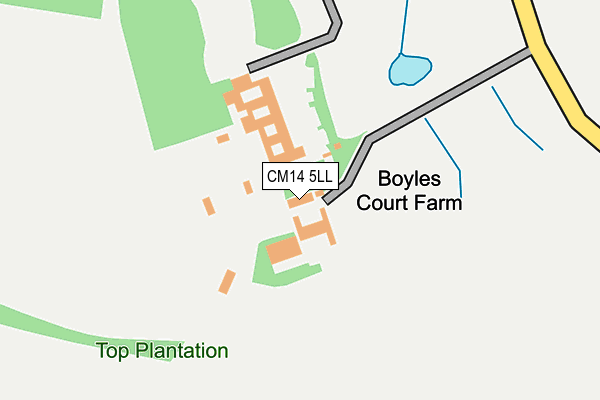 CM14 5LL map - OS OpenMap – Local (Ordnance Survey)