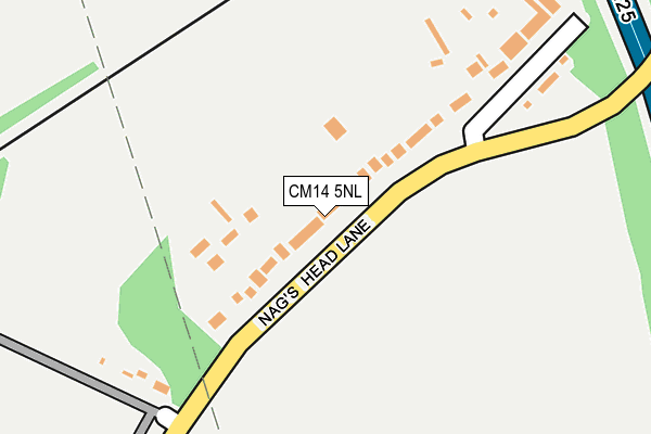 CM14 5NL map - OS OpenMap – Local (Ordnance Survey)