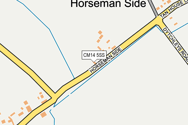 CM14 5SS map - OS OpenMap – Local (Ordnance Survey)