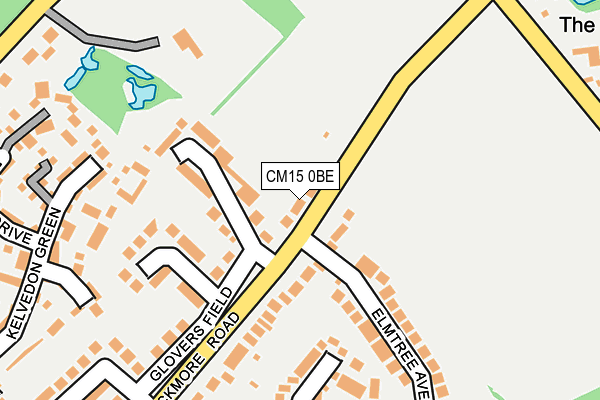 CM15 0BE map - OS OpenMap – Local (Ordnance Survey)