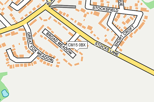 CM15 0BX map - OS OpenMap – Local (Ordnance Survey)