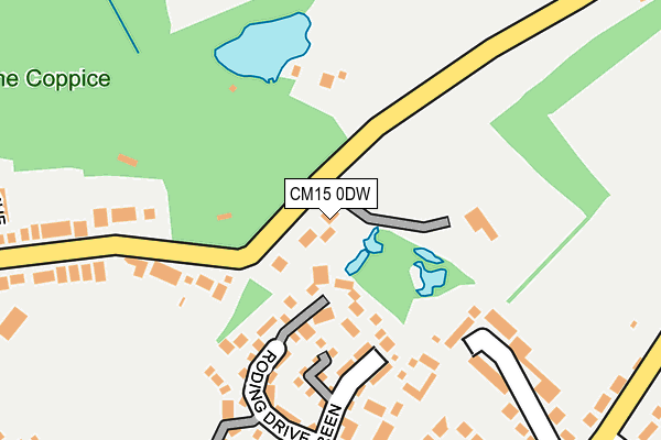 CM15 0DW map - OS OpenMap – Local (Ordnance Survey)