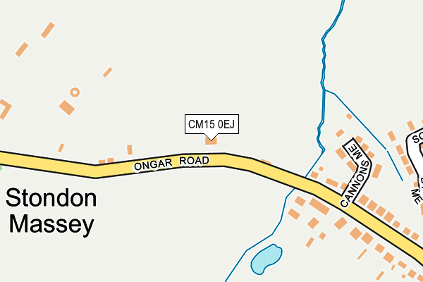 CM15 0EJ map - OS OpenMap – Local (Ordnance Survey)