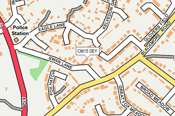 CM15 0EY map - OS OpenMap – Local (Ordnance Survey)