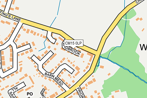 CM15 0LP map - OS OpenMap – Local (Ordnance Survey)