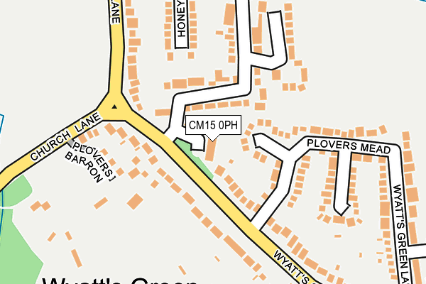 CM15 0PH map - OS OpenMap – Local (Ordnance Survey)