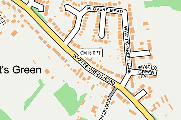 CM15 0PT map - OS OpenMap – Local (Ordnance Survey)