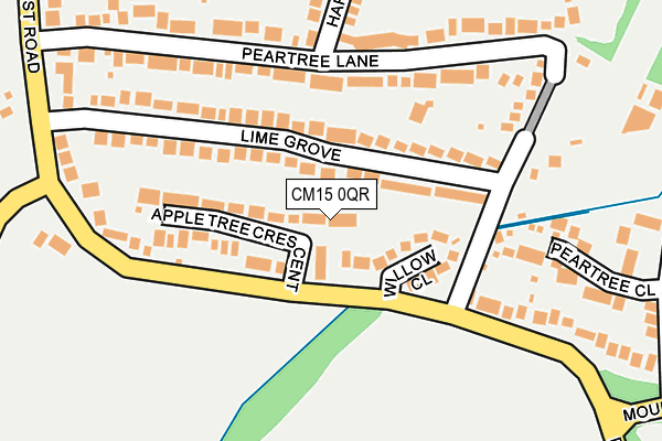 CM15 0QR map - OS OpenMap – Local (Ordnance Survey)