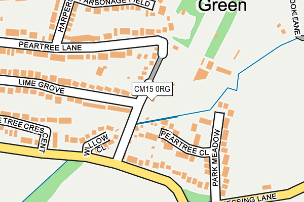 CM15 0RG map - OS OpenMap – Local (Ordnance Survey)