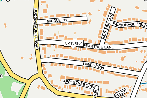 CM15 0RP map - OS OpenMap – Local (Ordnance Survey)
