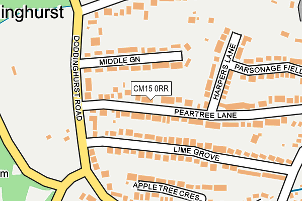 CM15 0RR map - OS OpenMap – Local (Ordnance Survey)