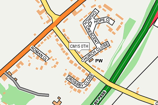CM15 0TH map - OS OpenMap – Local (Ordnance Survey)