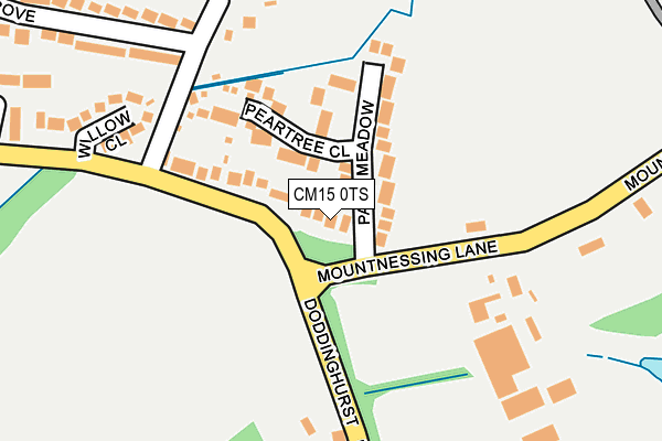 CM15 0TS map - OS OpenMap – Local (Ordnance Survey)