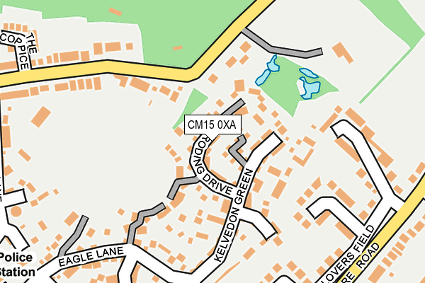 CM15 0XA map - OS OpenMap – Local (Ordnance Survey)